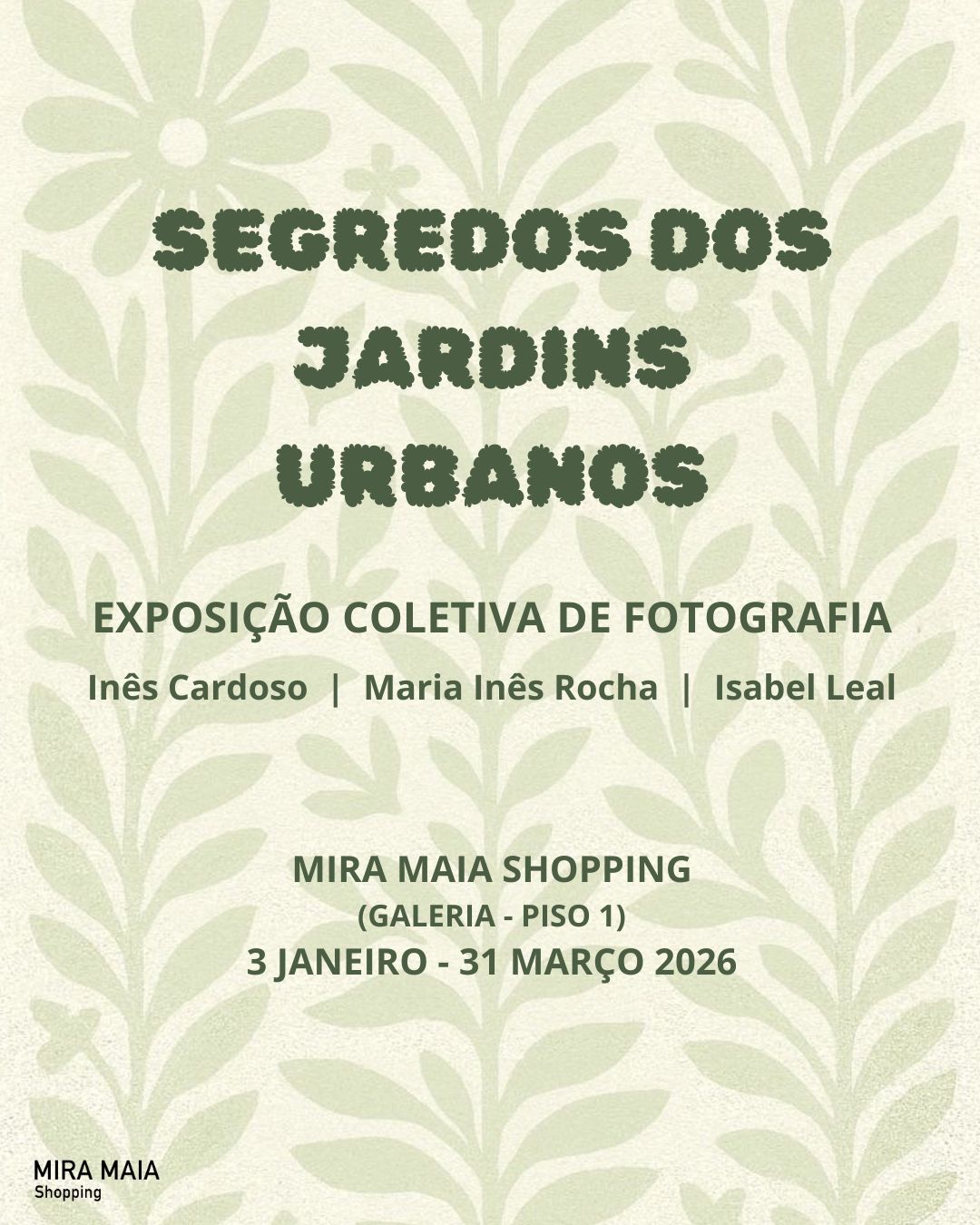 Segredos dos jardins urbanos post instagram exposição