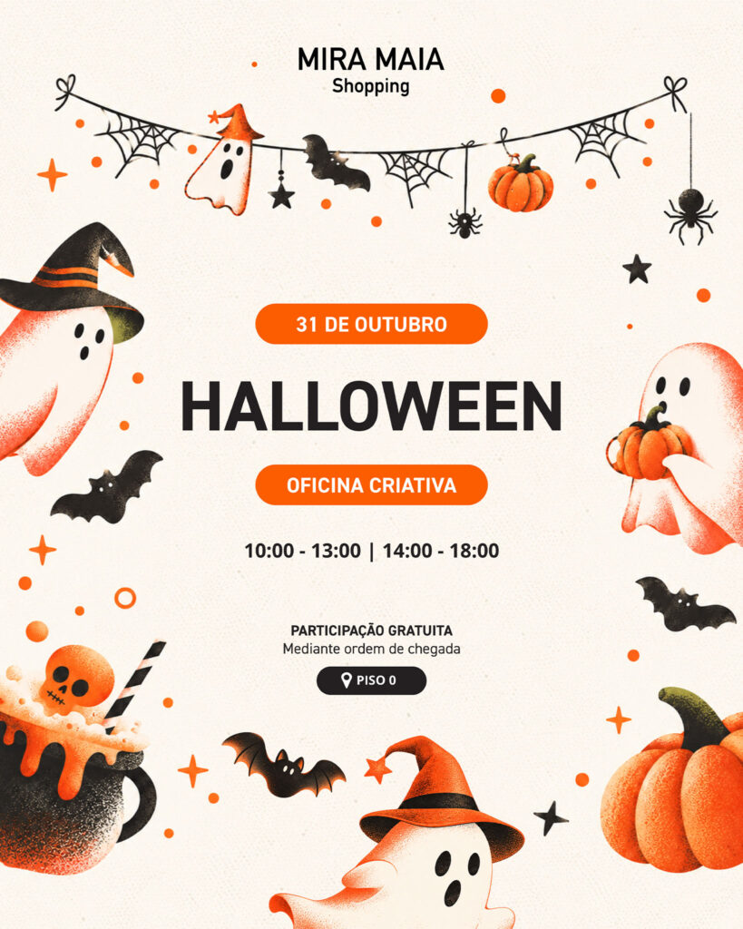 Este Halloween, a criatividade vai ganhar um toque assustador no Mira Maia Shopping